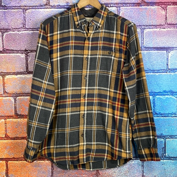 Weatherproof Original Vintage Shirt Men's Sleeve Button Flannel Plaid Small - Picture 1 of 9